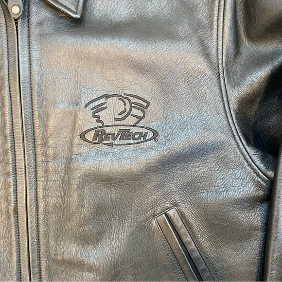 Chrome Gear RevTech Leather Jacket Size Large Biker Streetwear - Picture 3 of 8